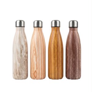 Wooden & Marble Print Stainless Steel WaterBottle 500ml