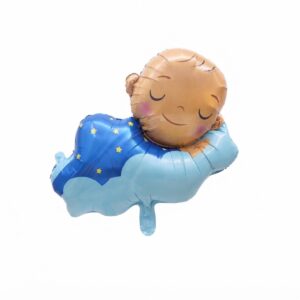 Sleepy Baby Boy On A Cloud Balloon