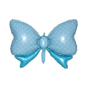 Blue Bow Polka dot Foil Balloon