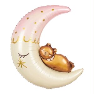 Teddy Bear On The Moon Foil Balloon