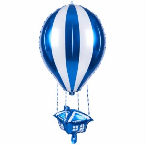 Blue And White Hot Air Balloon