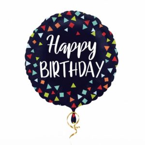 Happy Birthday MultiColored Confetti Balloon