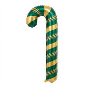 Green Candy Cane Foil Balloon