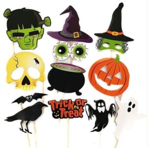 Halloween photo booth props on sticks 10pcs