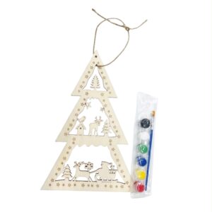 DIY Wooden Christmas Tree Painting Kit