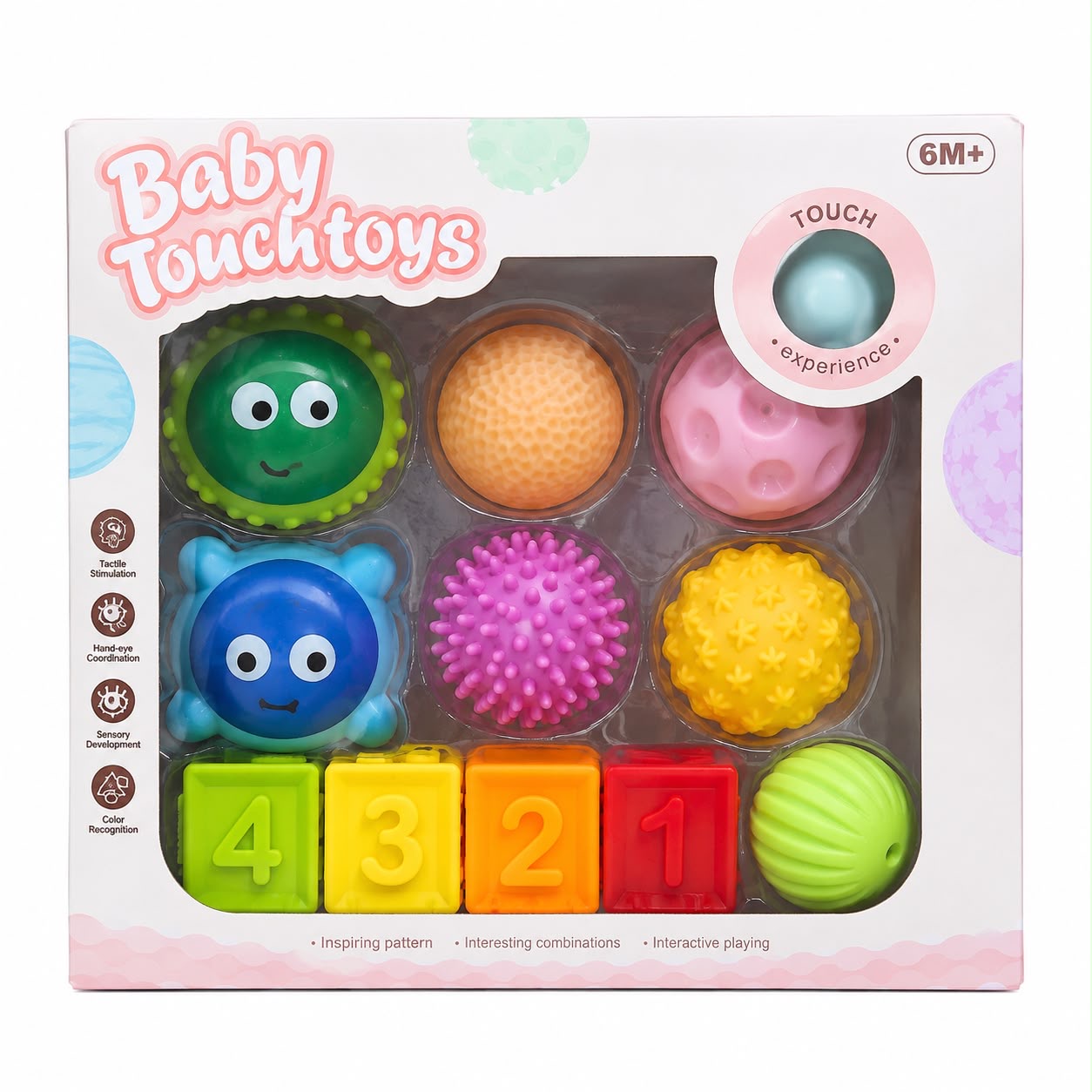 Baby Touch Sensory Balls & Number Blocks Set