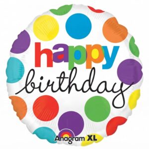 Colored Pointed Happy Birthday Foil Balloon