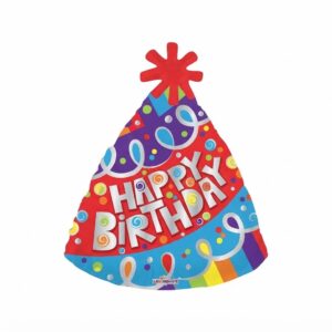 Cone Shape Happy Birthday Foil Balloon