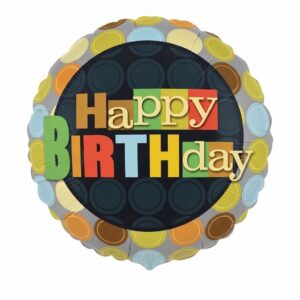 Colorful Happy Birthday Foil Balloon