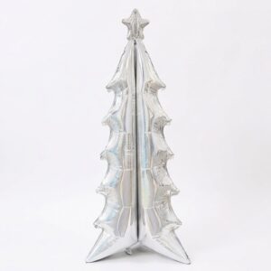 Self-Standing 3D Christmas Silver Tree Foil Balloon