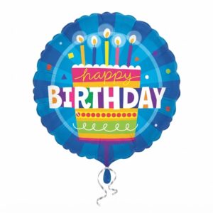 Happy Birthday Cake And Candles Balloon