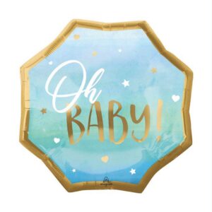 OH BABY Supershape Blue Baby Boy Foil Balloon