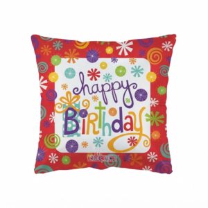 Pillow Shape Happy Birthday Foil Balloon