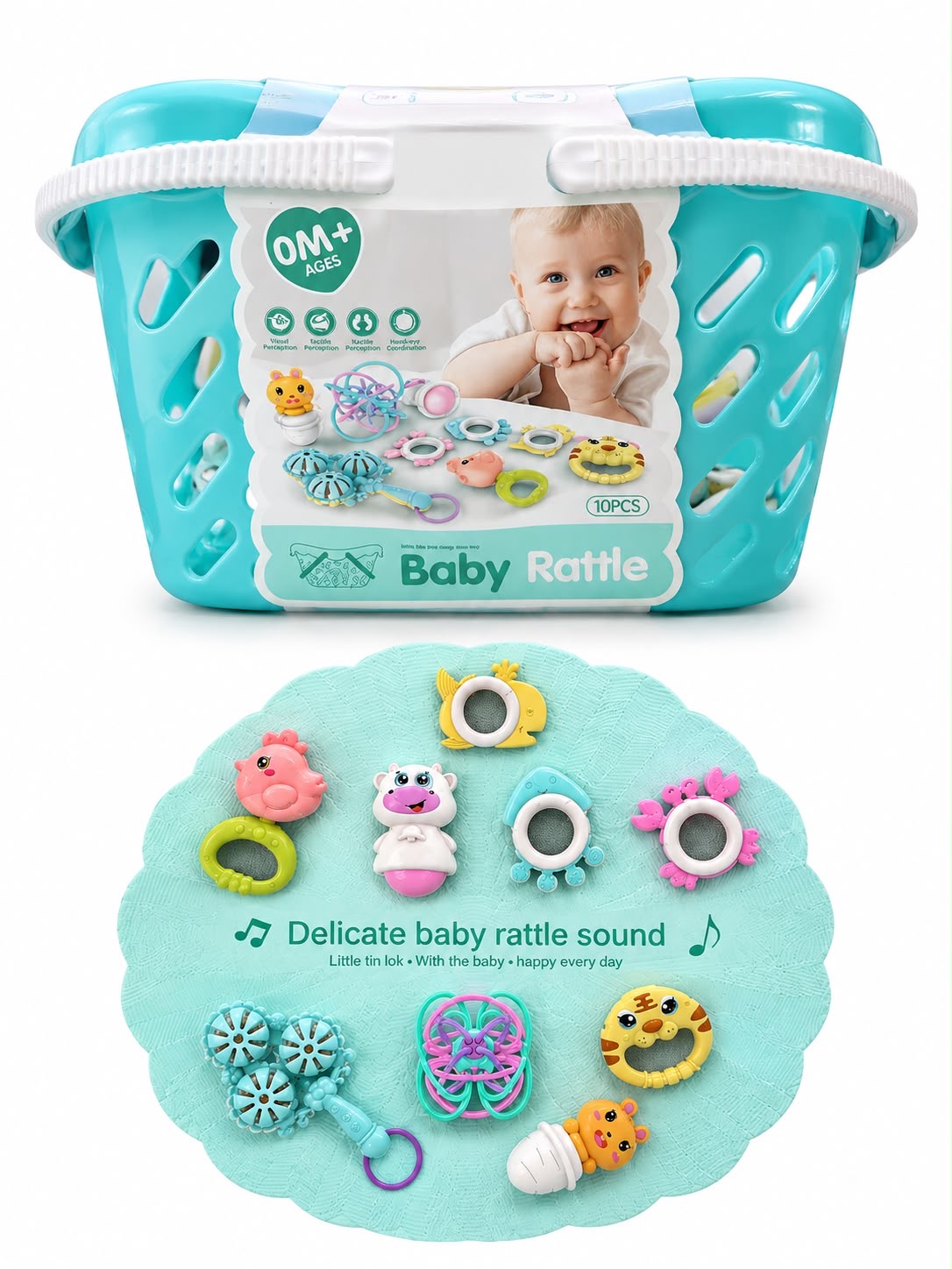 Sweet Baby 10 - Piece Baby Rattle Toy Set