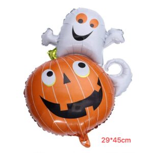 Pumpkin and ghost foil balloon