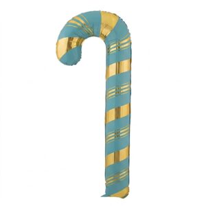 Blue Candy Cane Foil Balloon