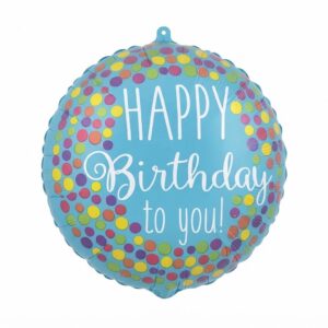 Dotted Happy Birthday To You Foil Balloon