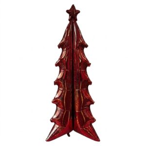 Self-Standing 3D Christmas Red Tree Foil Balloon