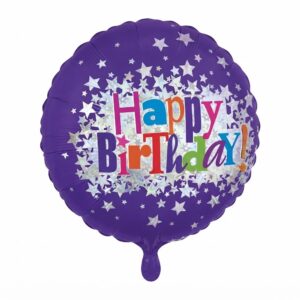 Stars Design Happy Birthday Foil Balloon
