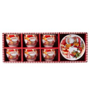 Lamart Christmas Set of 6 Coffee Cups and Saucers