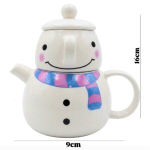 Snowman Ceramic Teapot