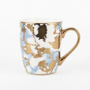 Marble Mug Gold And Blue